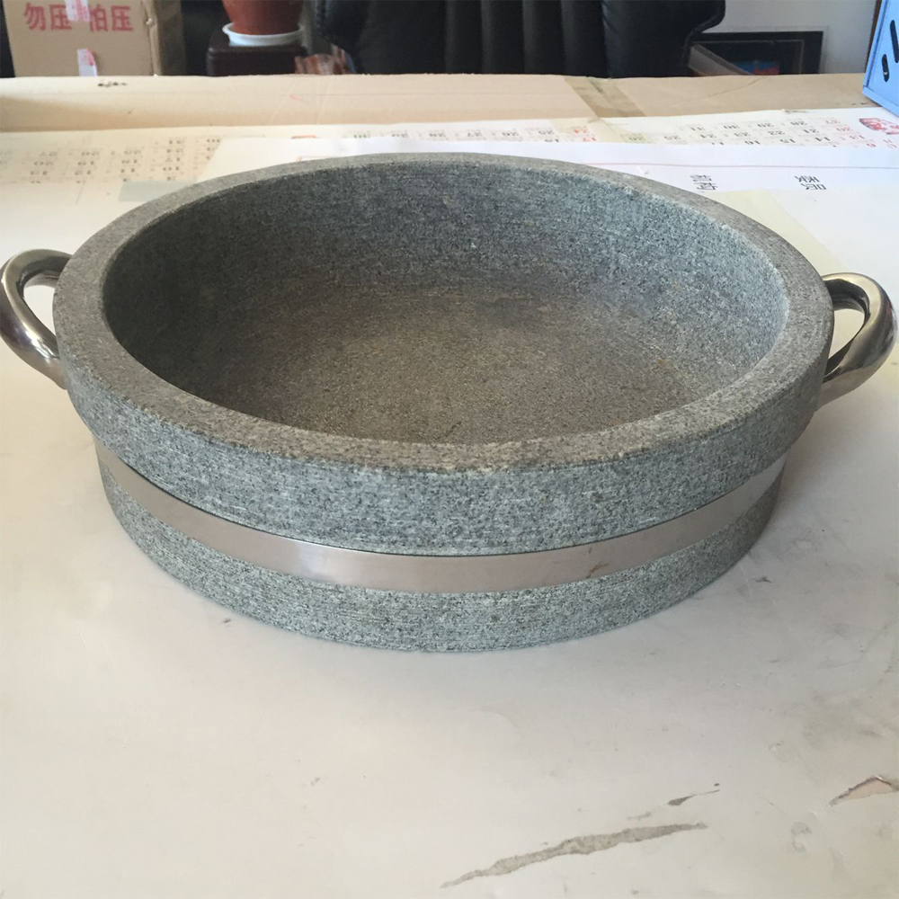 China Korean Stone Roast Pan Mix Rice Stone Bowl Processing Barbecue Stone  Plate Manufacturers and Suppliers