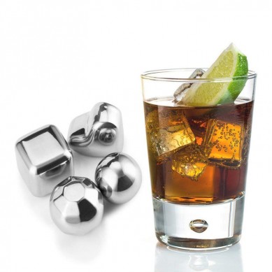 Stainless Steel Reusable Ice Cubes Chilling Stones for Whiskey Wine Beer Drinks