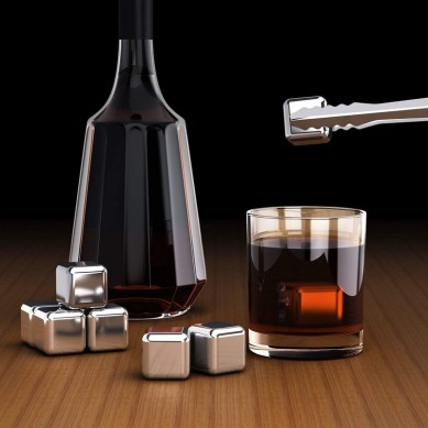 Stainless steel Whiskey Stones Reusable Ice Cubes Wine Chilling Stones