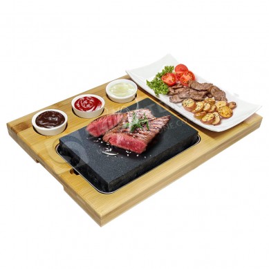 Made in china OEM  steak stone lava cooking stone for cookware for Restaurant Use