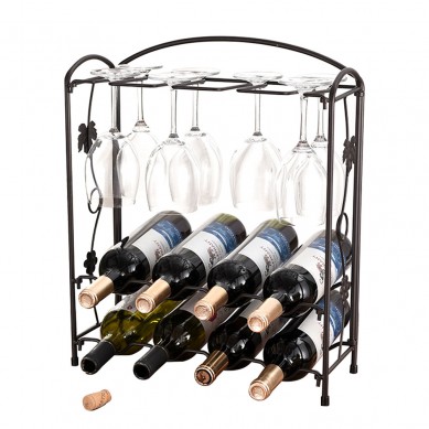 OEM factory Wine Glass Rack Under Cabinet Stemware Wine Glass Holder Glasses Storage Hanger