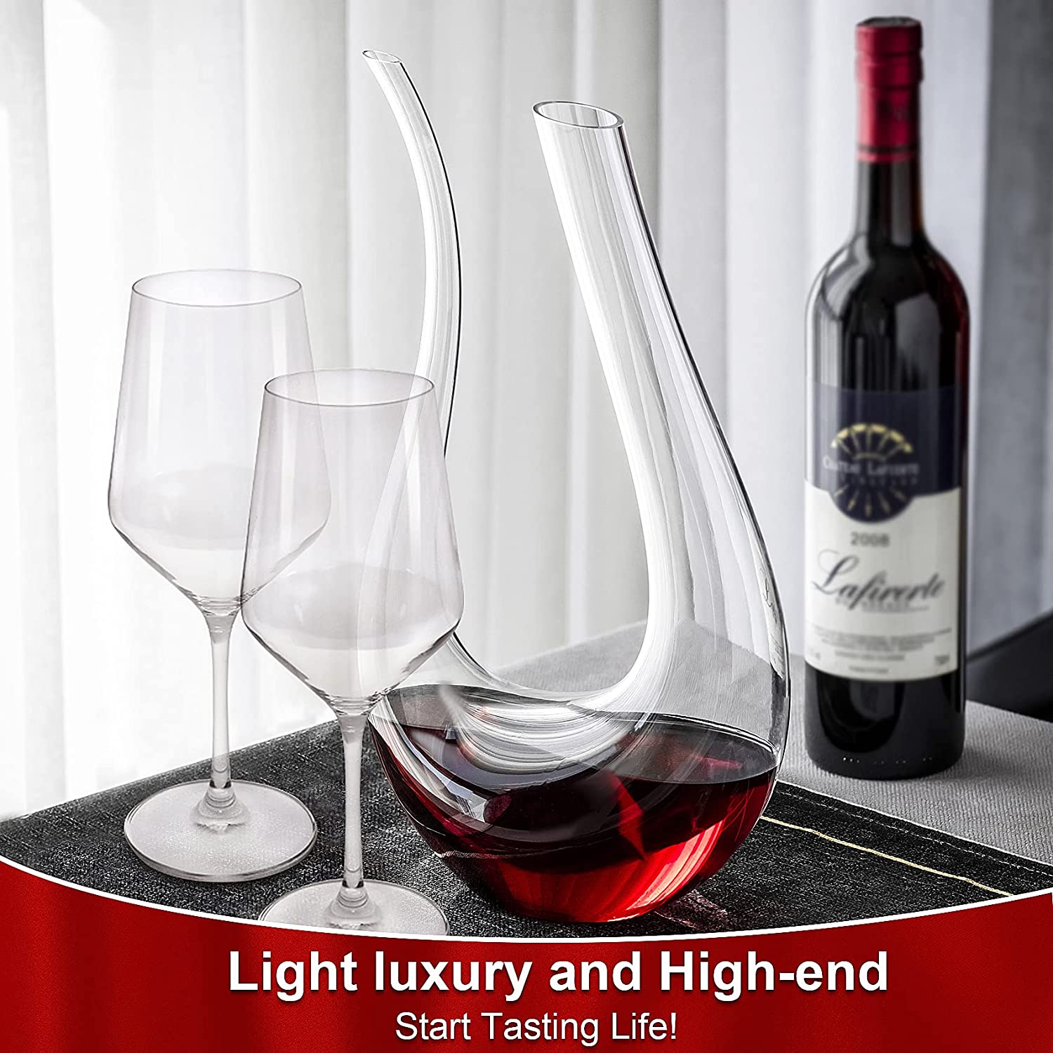 Wine Decanter Hand Blown Wine Carafe Wine Gift for Restaurant for Bar 550ml  - AliExpress