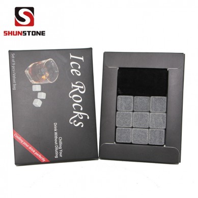 OEM Factory for Whisky Glass Bottle -
 Best seller in Amazon 9 pcs of Chilling Whiskey Stones in Gift Box ice cube Made of 100% Pure Soapstone – Shunstone