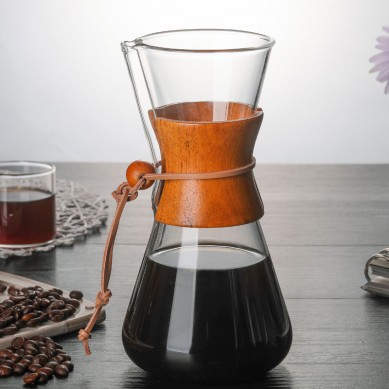 20oz 600ml glass pour over coffee sharing pot