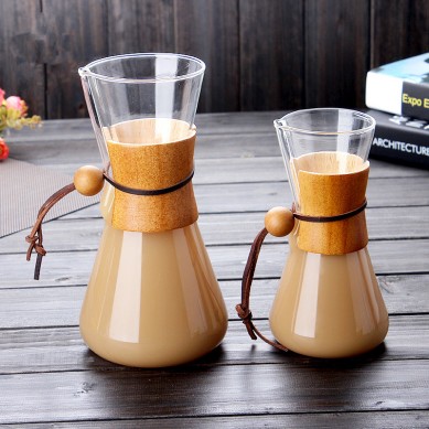 20oz 600ml glass pour over coffee sharing pot