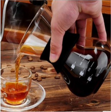 20oz 600ml glass pour over coffee sharing pot