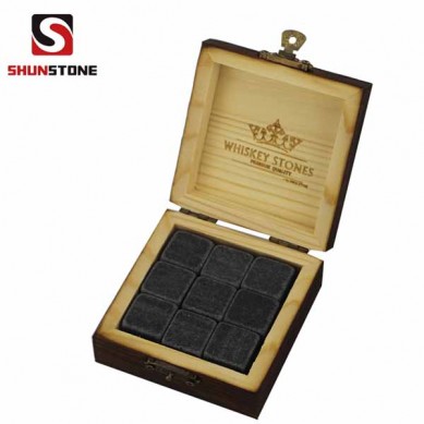 New Delivery for Whiskey Cube Stone -
 Eco-Friendly Feature Whiskey Stone Wine Chiller Whiskey Stones Business Gift In Wood Gift Case High Quality Wood Box Gift Set – Shunstone