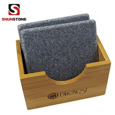 Online Exporter Wine Pourer -
 SHUNSTONE black granite coaster set – Shunstone